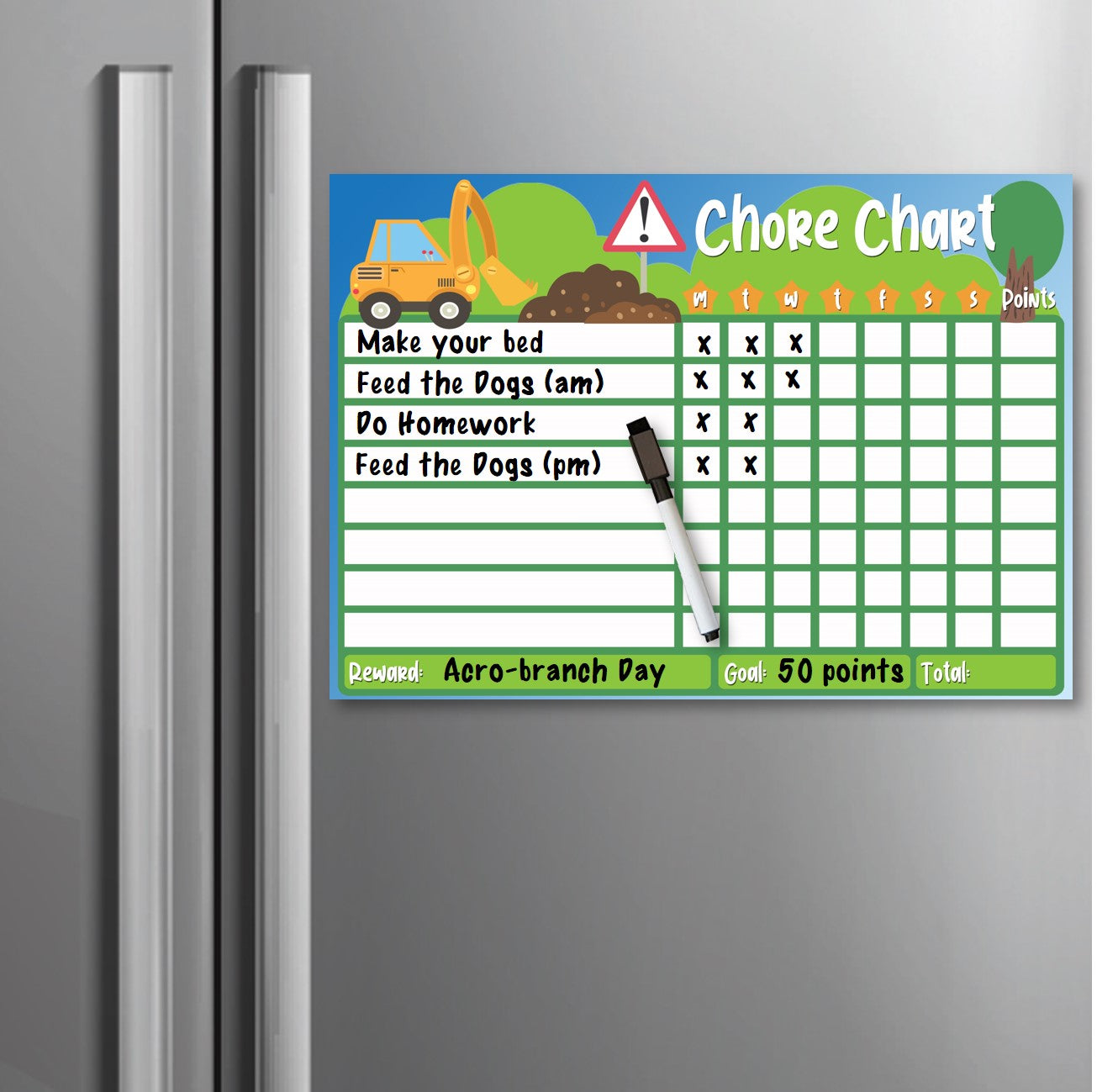 Kids Reward / Chore Chart (Construction)