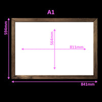 Virtual Frame Combo 12 Pc  | A Sizes | (Available in Dark, Medium & Light Wood)