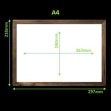 Virtual Frame Combo 4 Pc  | A Sizes | (Available in Dark, Medium & Light Wood)