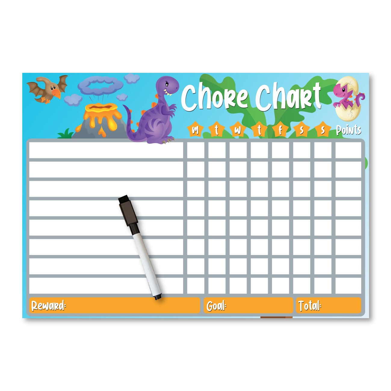 Kids Reward / Chore Chart (Dinosaurs)