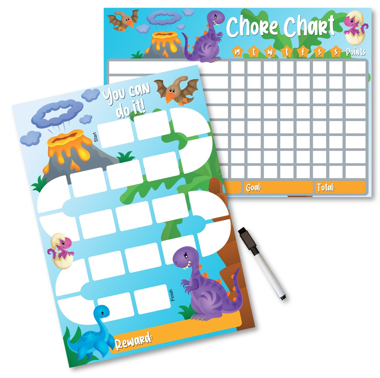 Kids Reward / Chore Chart (Dinosaurs)