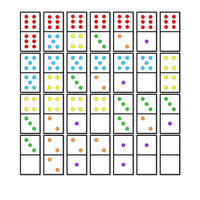 Magnetic Dominoes Original (Colourful)