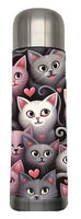 Cats - Kitty Love Design on Tumbler, Can, Flask, or Water bottle