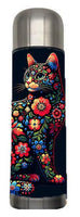 Cats - Flower Cat Design on Tumbler, Can, Flask, or Water bottle