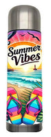 Summer - Beach Flip Flops Design on Tumbler, Can, Flask, or Water bottle