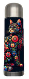 Cats - Flower Cat Design on Tumbler, Can, Flask, or Water bottle