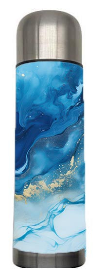 Marble - Blue Marble Design on Tumbler, Can, Flask, or Water bottle
