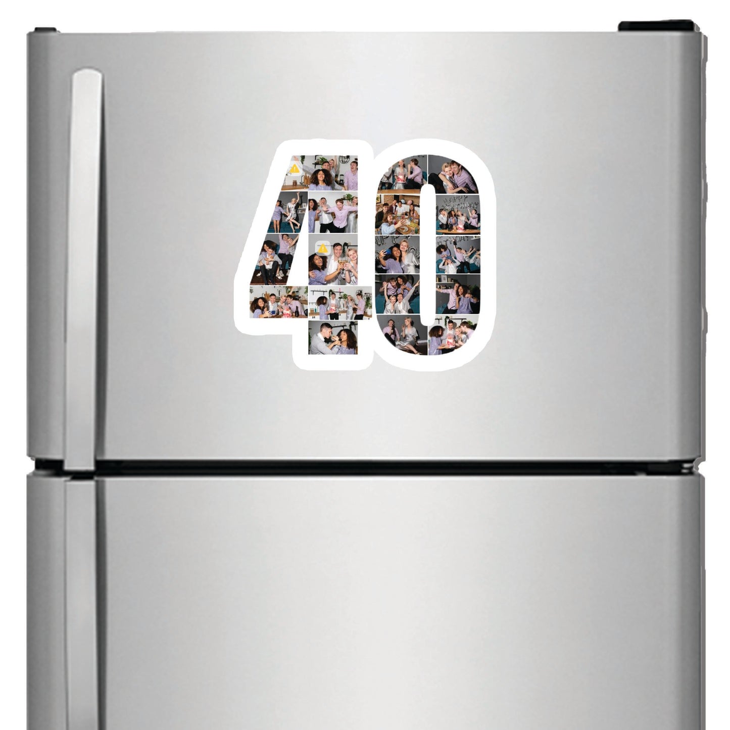 Personalised Number Photo Collage on Acrylic, Slate, Mug or Magnet (18 Photos) 40th BIRTHDAY