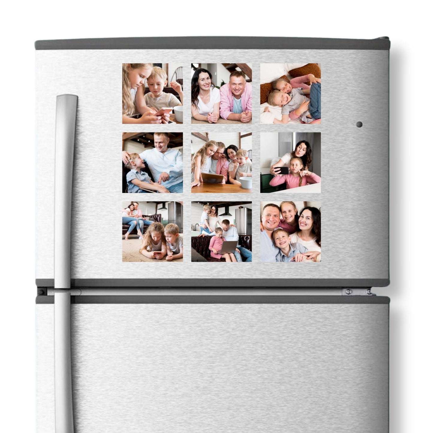Square Photo Fridge Magnets - personalised (9 PER PACK) MEDIUM -6cm x 6cm