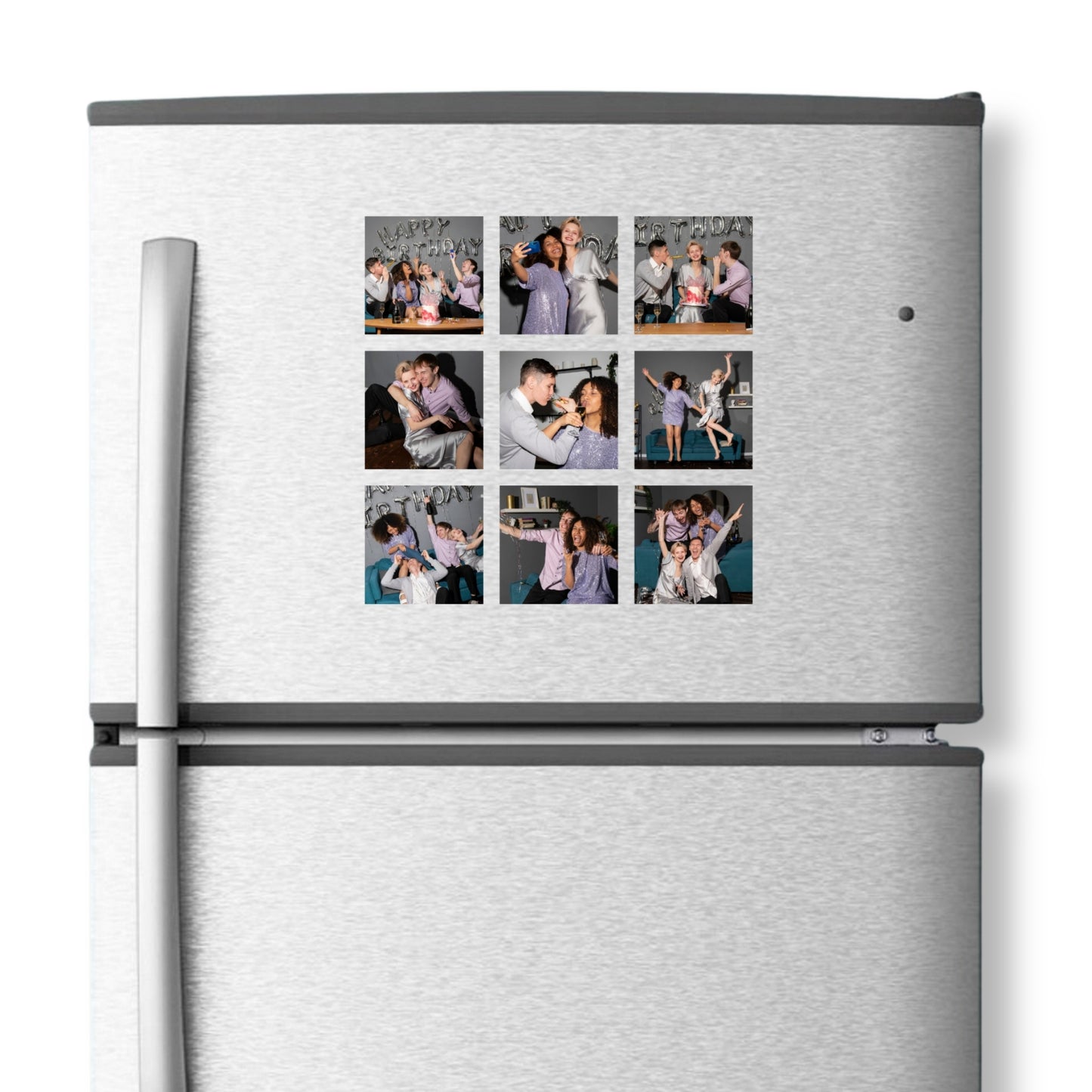 Square Photo Fridge Magnets - personalised (9 PER PACK) LARGE 10cm x 10cm