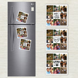 Photo Fridge Magnets "Family will Always be Connected by Heart" Collage (Pack of 2)
