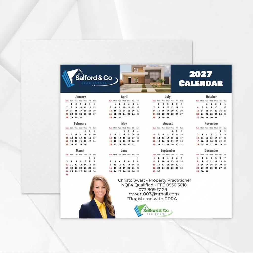 Branded Magnetic Fridge Calendars (Various sizes | cardboard with magnets)