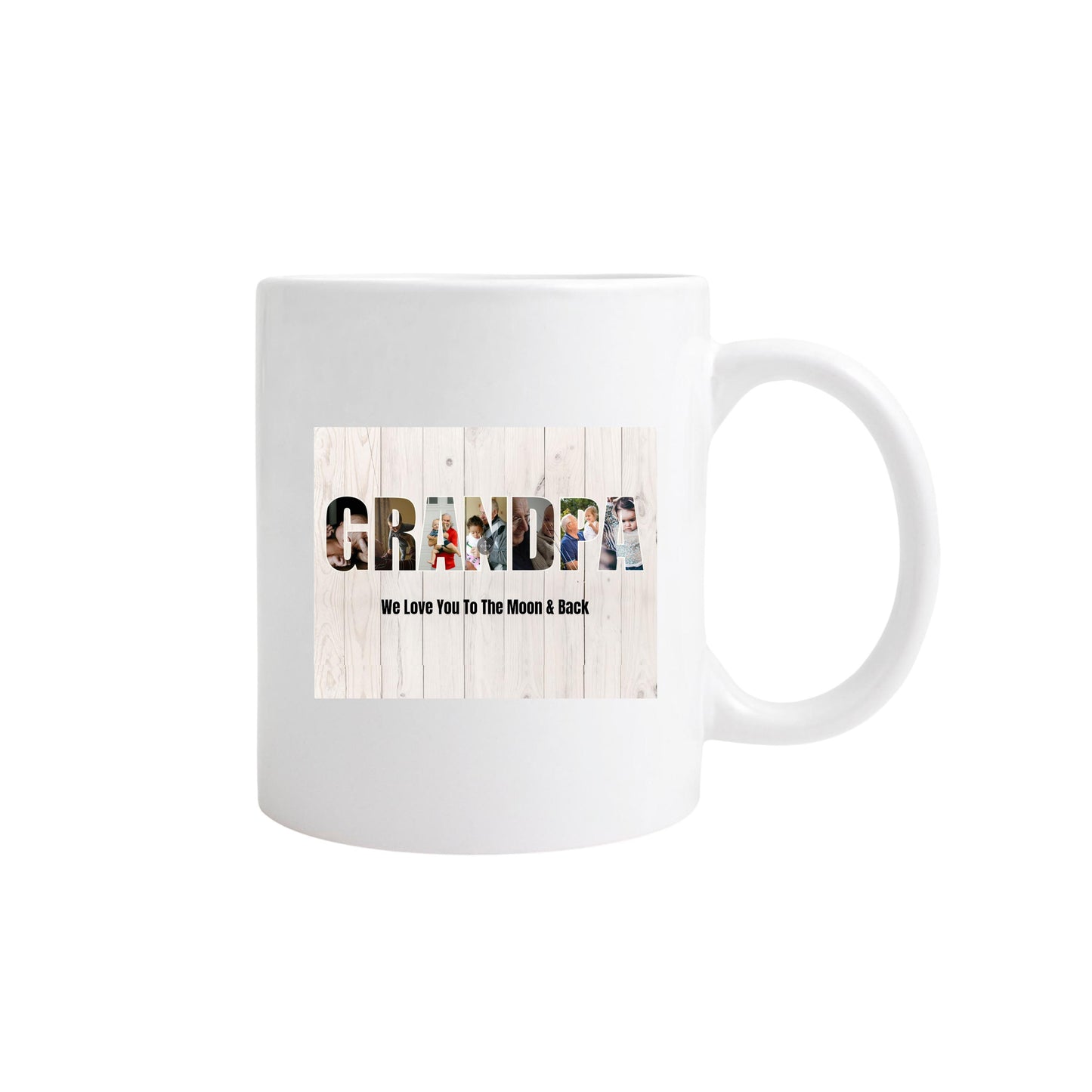 GRANDPA Photo Collage on SQUARE Acrylic, Slate, Mug or Magnet (7 Photos)