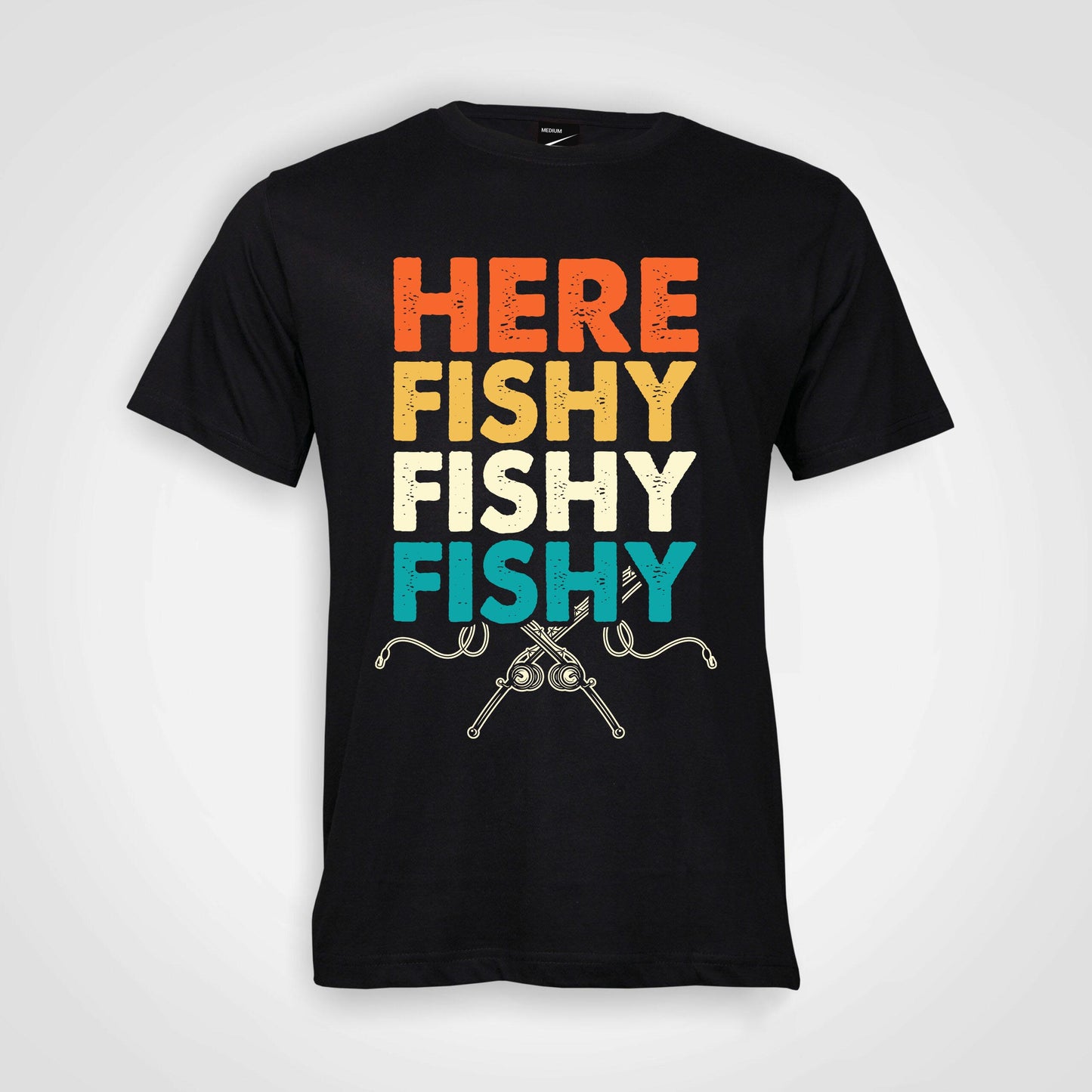 Here fishy fishy - Men's T-Shirt (round neck)