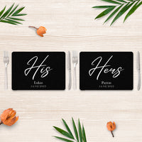 Personalised Placemats - His & Hers Theme