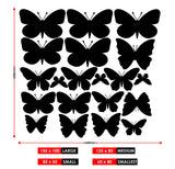 Frosted glass stickers (Anti Collision) - Butterflies x 20