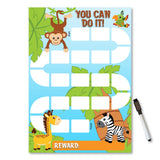 Kids Reward / Chore Chart (Jungle Animals)