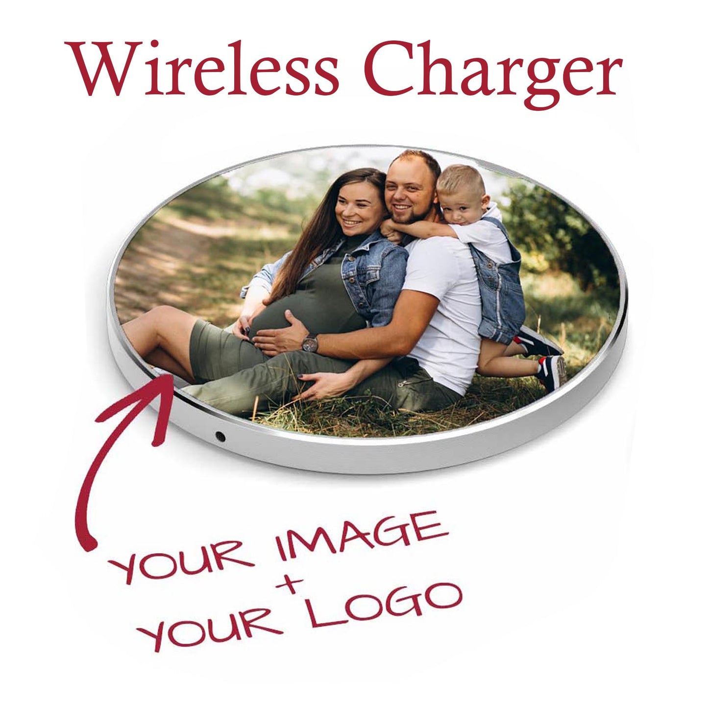 Custom Wireless Charger - Branded with Logo or personalised with your Photo!