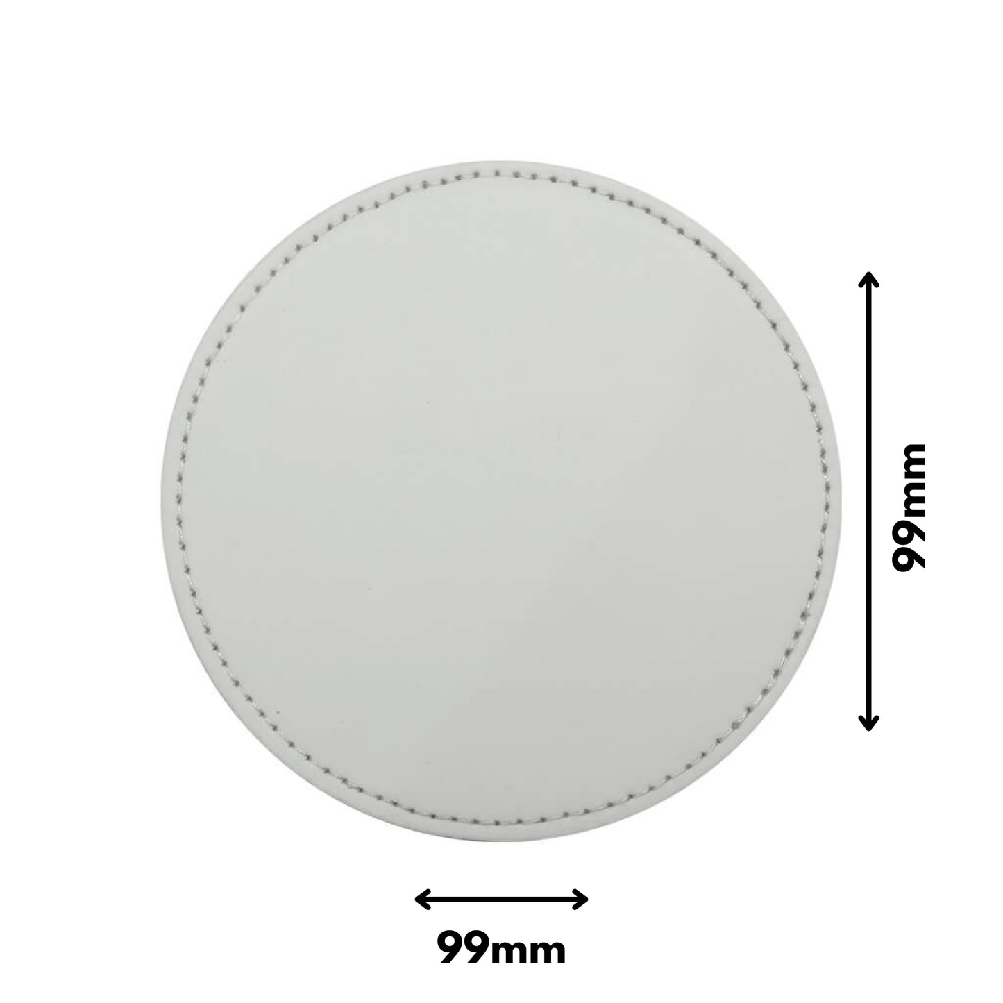 Personalised Premium Round PU Coasters – Custom Printed Photo or Logo (Sets of 4, 6, 8 or 12)