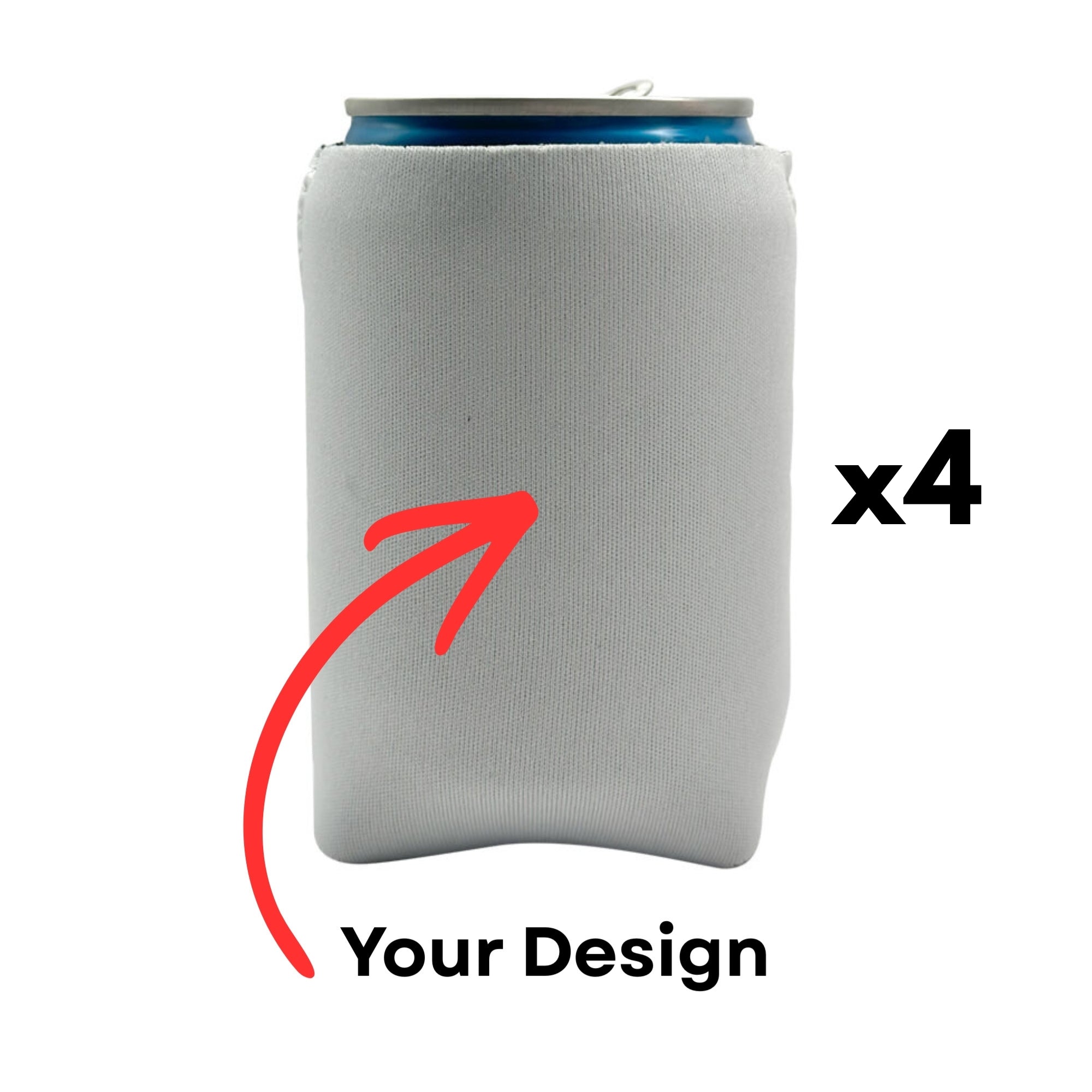 Personalised Neoprene Can Coolers / Holders (Set of 4)