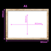 Virtual Frame Combo 6 Pc  | A Sizes | (Available in Dark, Medium & Light Wood)