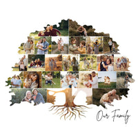 Family Tree Photo Collage on  ready-to-hang Canvas (24 Photos)