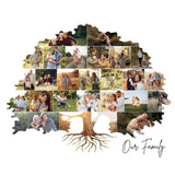 Family Tree Photo Collage on  ready-to-hang Canvas (24 Photos)