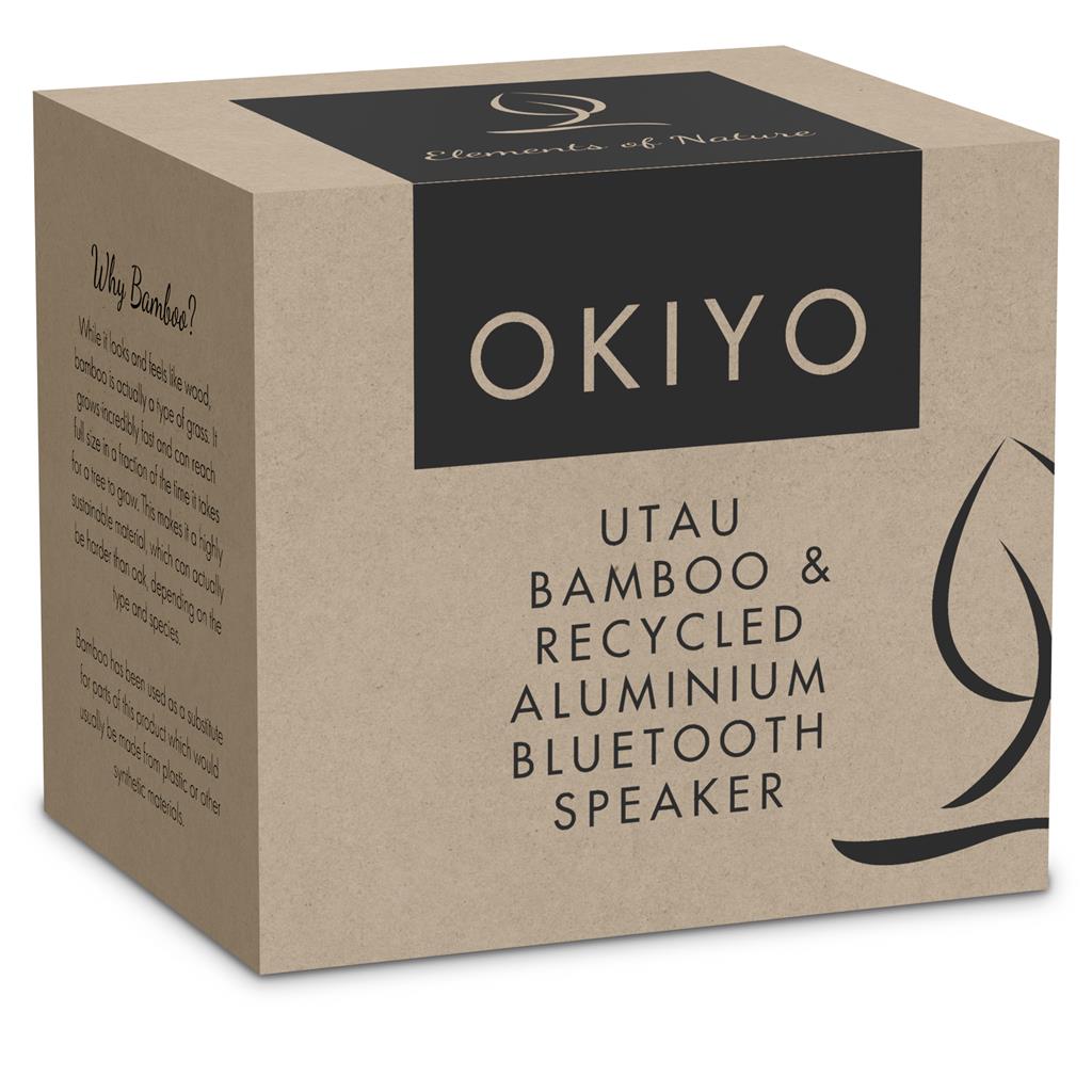 Okiyo Utau Bamboo & Recycled Aluminium Bluetooth Speaker