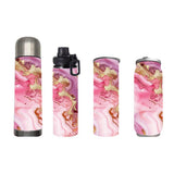 Marble - Seamless Pink & Gold Design on Tumbler, Can, Flask, or Water bottle