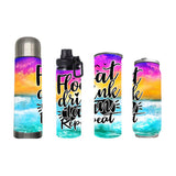 Summer - Float Drink Tan Repeat Design on Tumbler, Can, Flask, or Water bottle