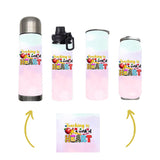 Teacher - Teaching is a work of heart Design on Tumbler, Can, Flask, or Water bottle