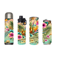 Summer - Hello Summer Design on Tumbler, Can, Flask, or Water bottle