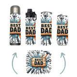 Dad - Best Dad Design on Tumbler, Can, Flask, or Water bottle