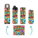 Teacher - Floral Teacher Design on Tumbler, Can, Flask, or Water bottle