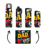 Dad - My Dad Rocks Design on Tumbler, Can, Flask, or Water bottle