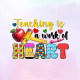 Teacher - Teaching is a work of heart Design on Tumbler, Can, Flask, or Water bottle