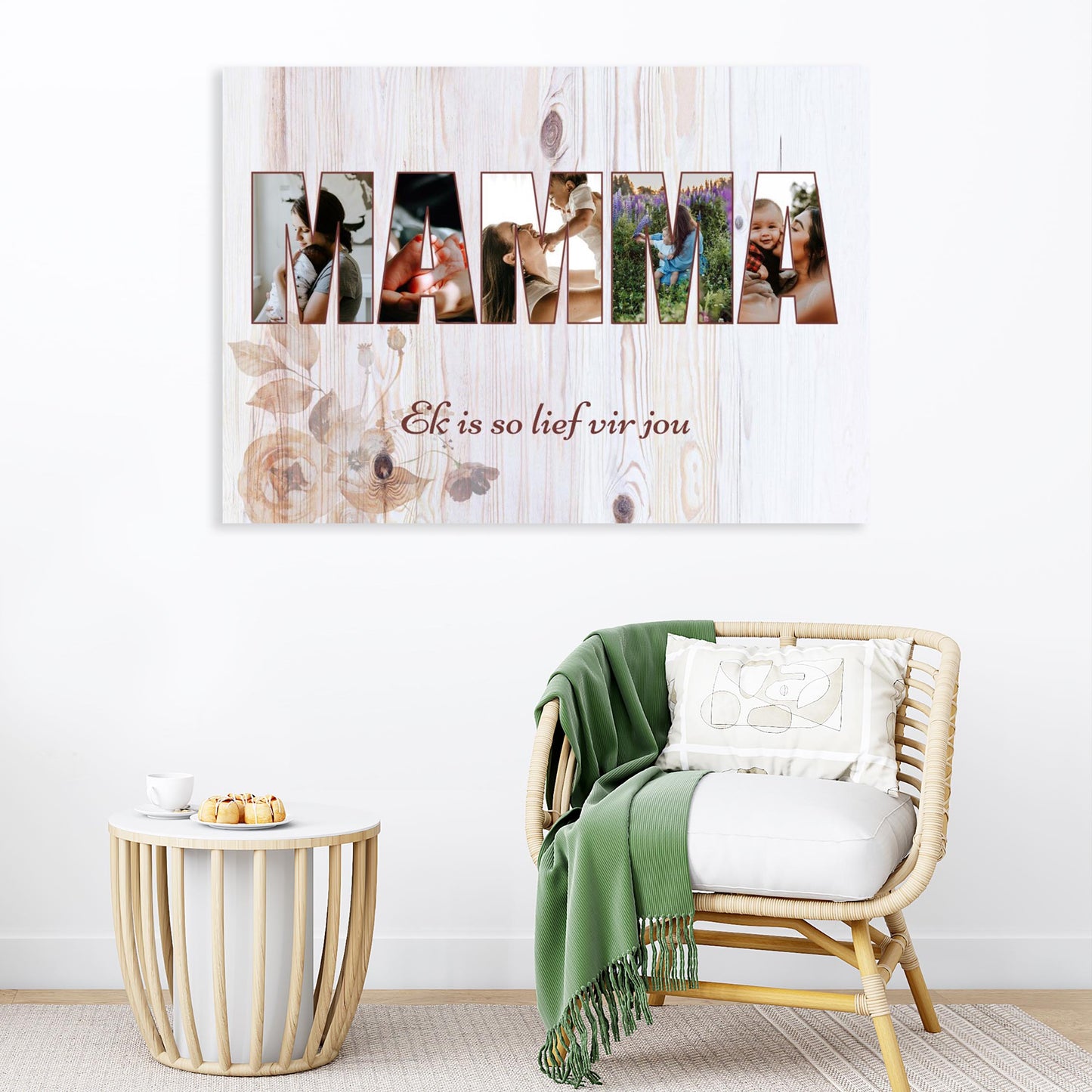 Mamma Photo Collage ready-to-hang Canvas