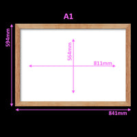 Virtual Frame Combo 4 Pc  | A Sizes | (Available in Dark, Medium & Light Wood)