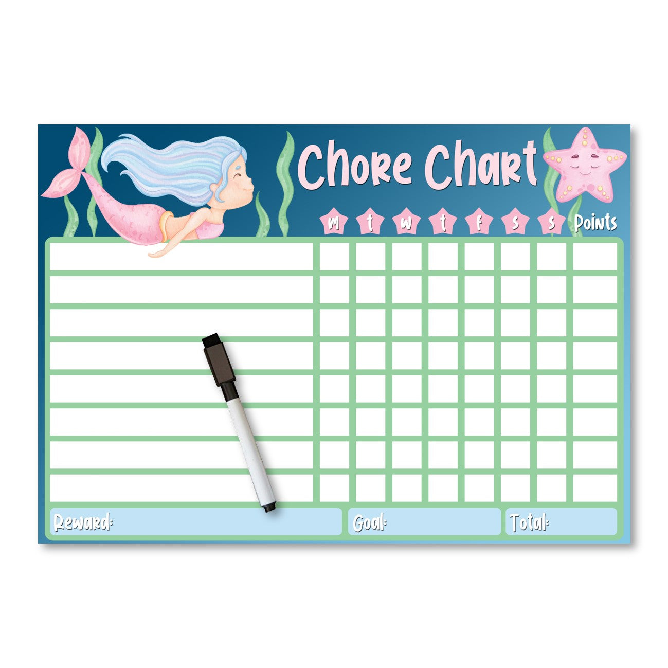 Kids Reward / Chore Chart (Mermaids)