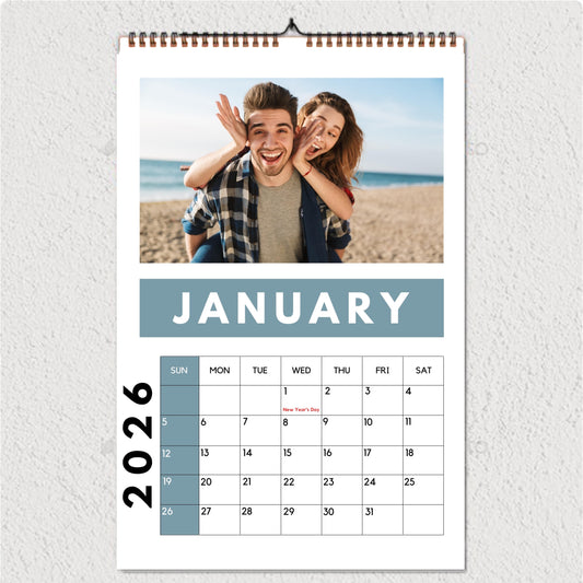 Personalised Photo Wall Flip Calendar - A4 Size
