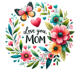 Mom - Love You Mom Design on Tumbler, Can, Flask, or Water bottle