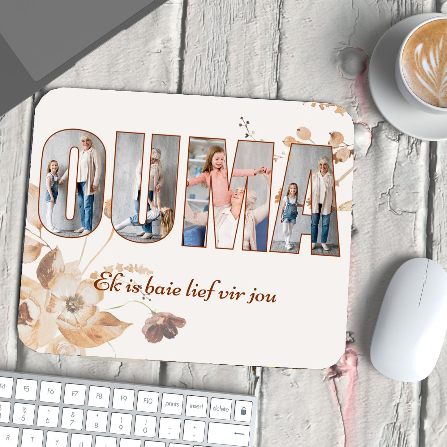 Ouma Photo Collage on Acrylic, Mouse pad, Slate, Mug or Magnet