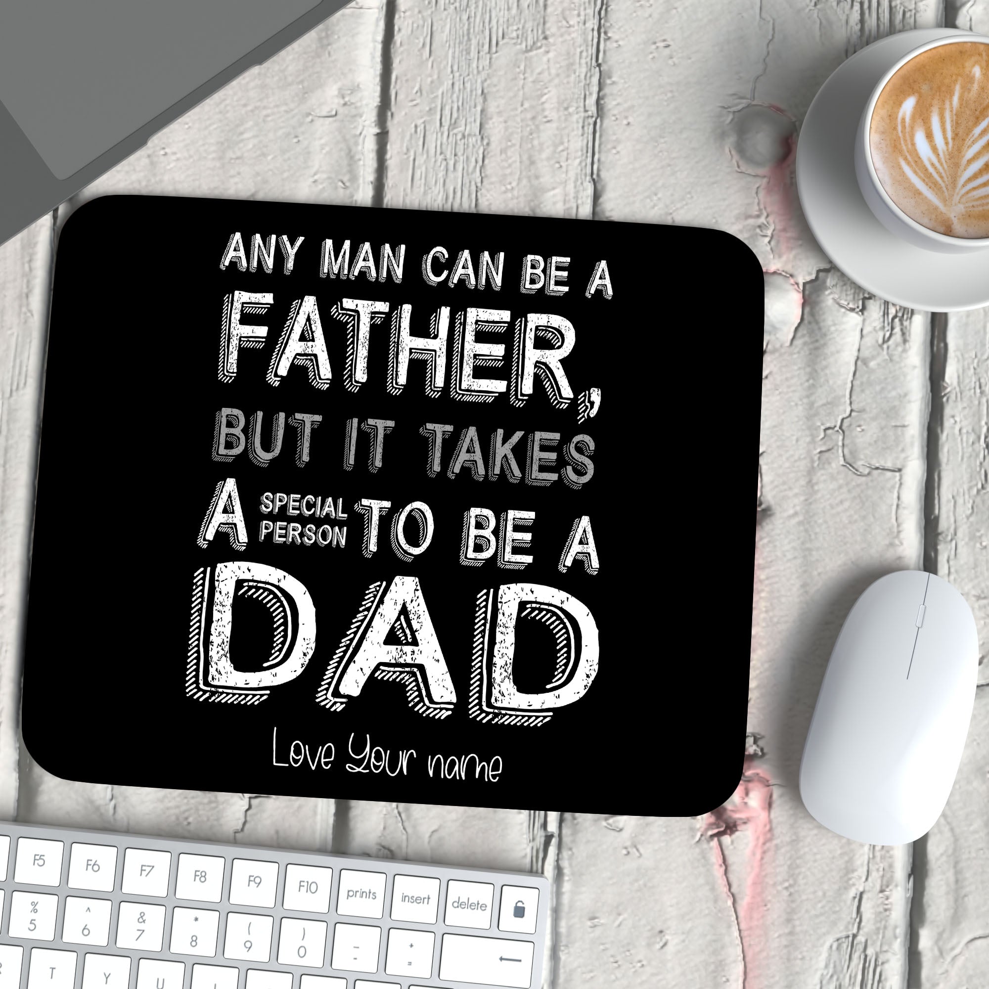 Mouse Pad - DAD Photo Collage + Text