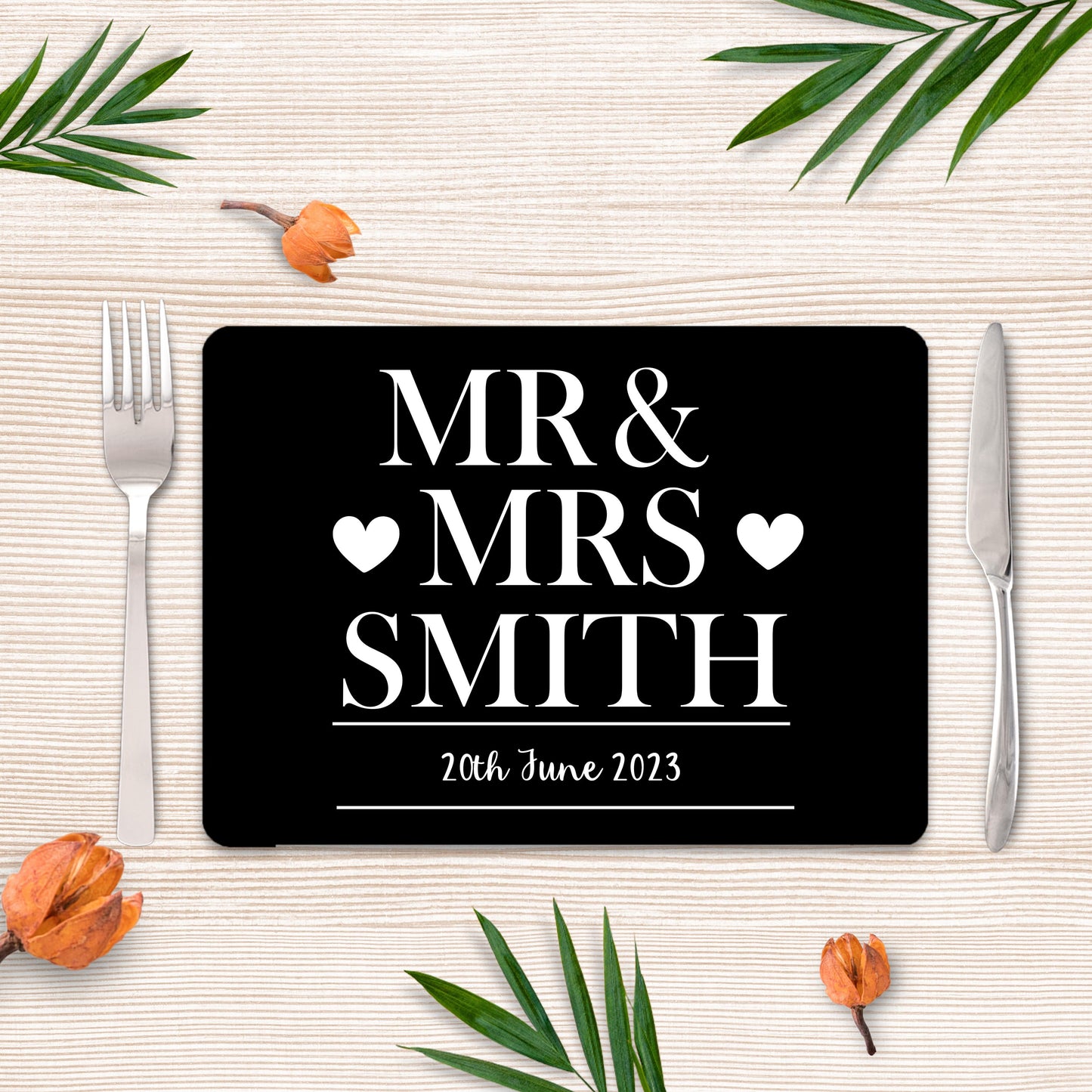 Personalised Placemats - Mr & Mrs Theme (30X40CM)
