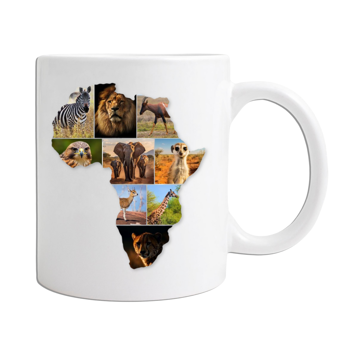 African Map Photo Collage on  Acrylic, Slate, Mug or Magnet (9 Photos)