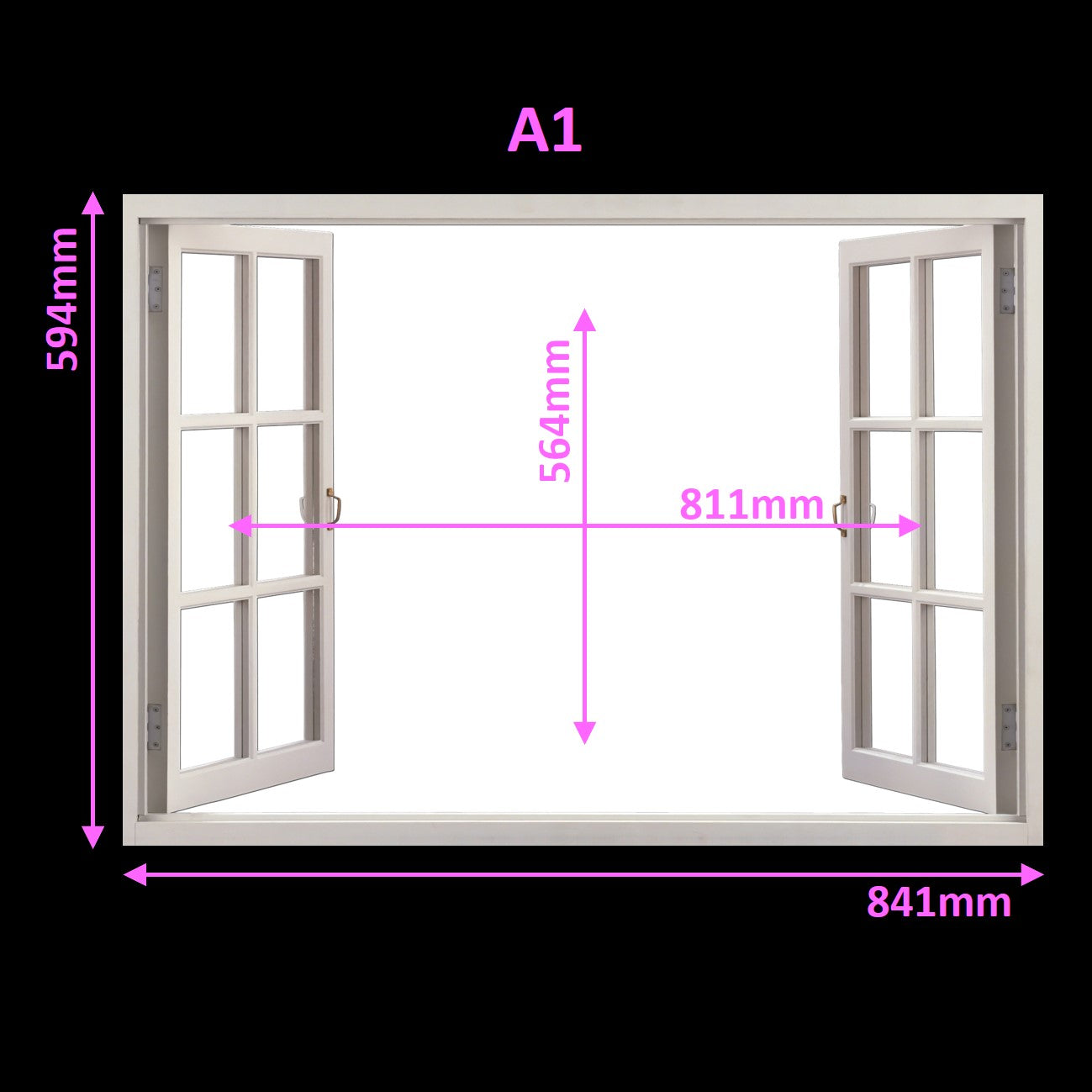 Single Canvas Prints! Virtual Frames Open Window