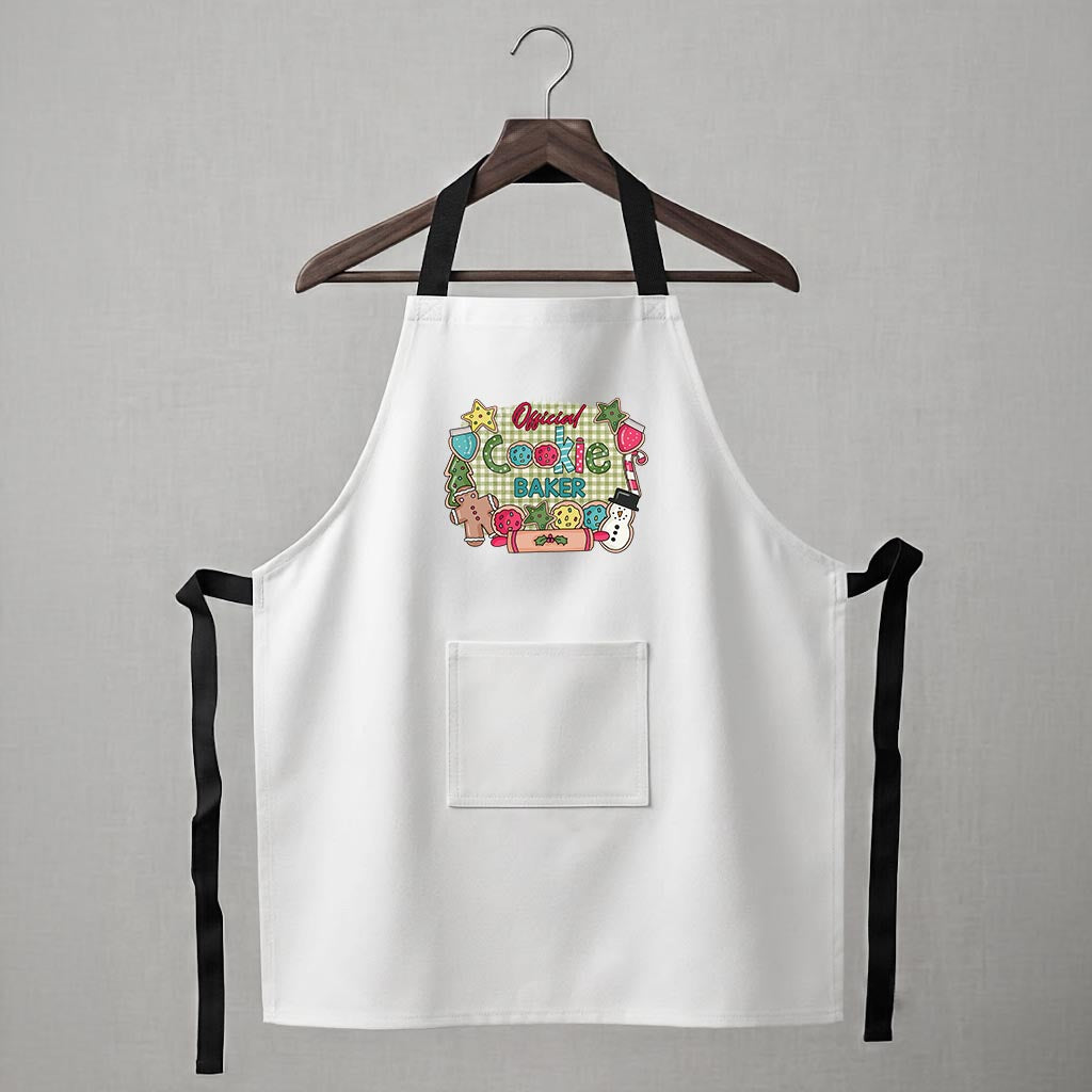 Personalised Apron - Official Cookie Baker (White)