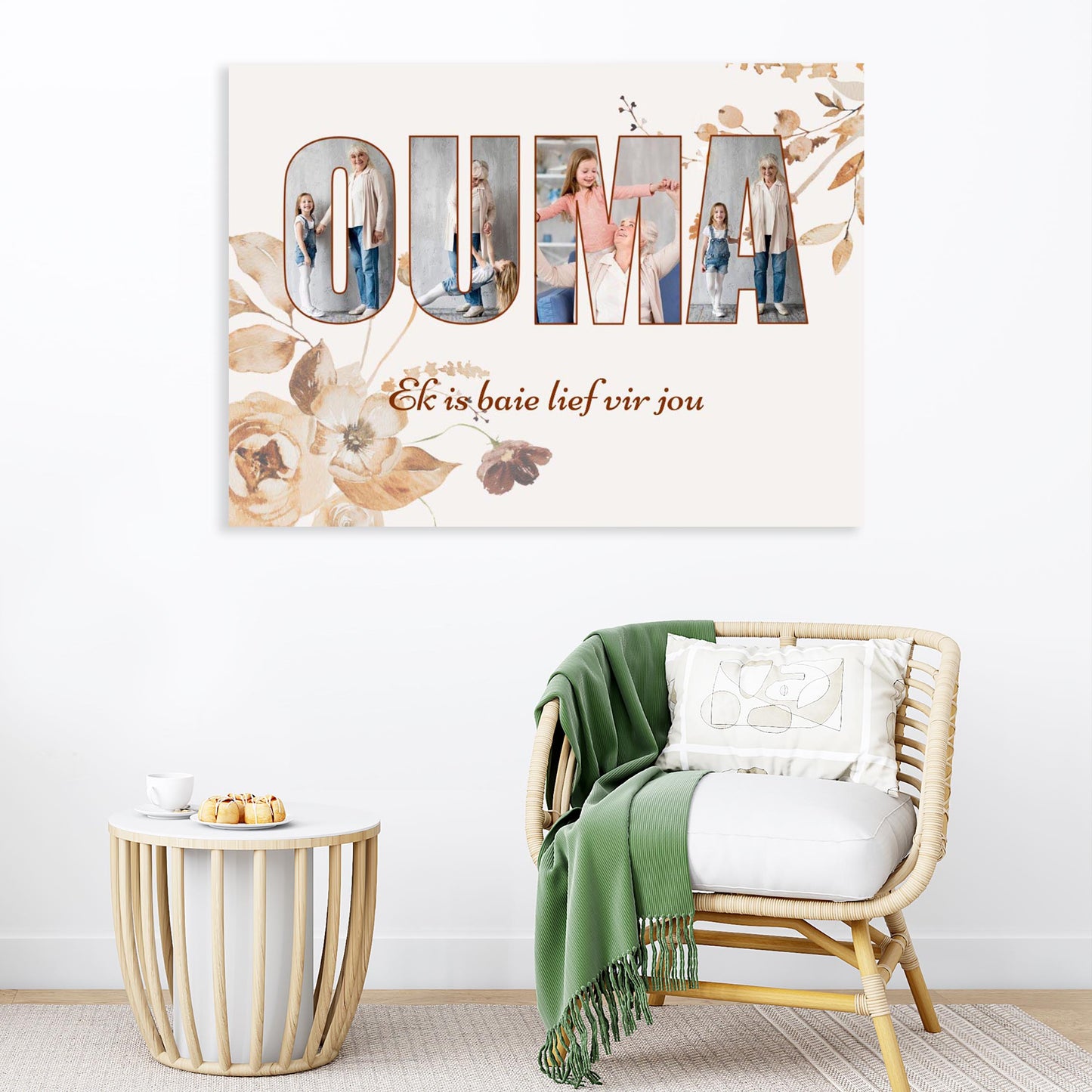 Ouma Photo Collage ready-to-hang Canvas