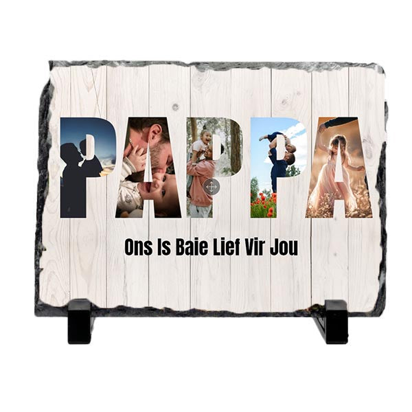 PAPPA Photo Collage on Acrylic, Slate, Mug or Magnet (5 Photos)