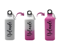 Personalised  Aluminium 600ml Magic Water Bottle (Pink)